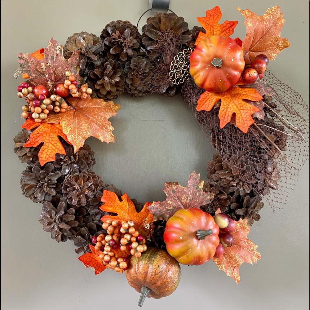 Autumn Pinecone Wreath